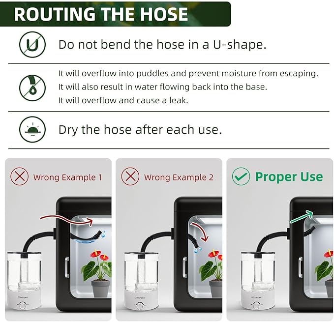 Coospider 4.2L Top Fill Reptile Humidifier, Fogger Mister for Reptiles Tank, Terrariums Humidifiers with Extended Hose/Tube, Automatic Reptile Misting System for Reptiles Amphibians Herps Vivarium