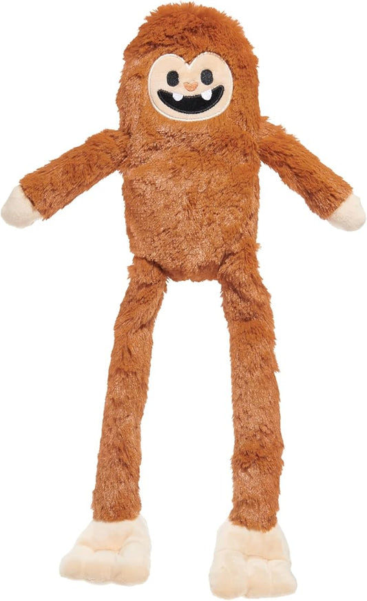 Barkbox Sasquatch Josh Plush Dog Toy – Squeaky Toy with Crazy Crinkle, Whip-N-Flip Arms, and Soft Plush Design for Interactive Play