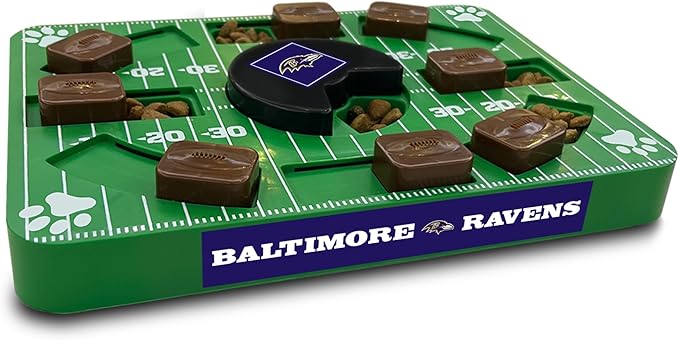 Pets First NFL Baltimore Ravens Puzzle Toy, Interactive Dog Puzzle Treat Toy