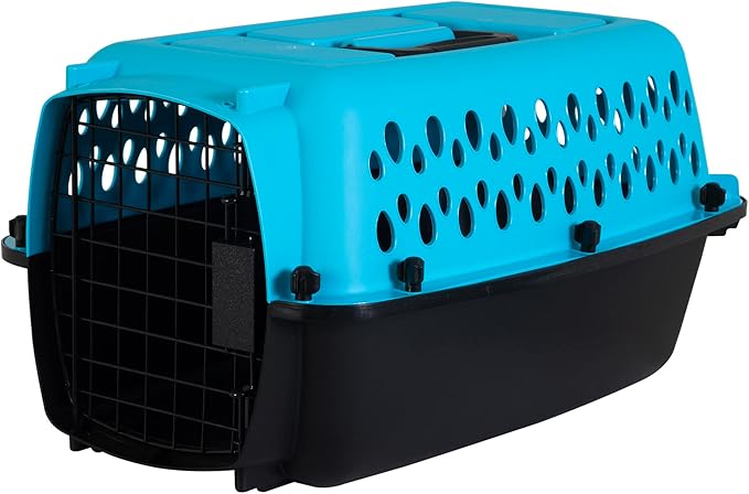 Petmate Pet Porter Fashion Dog Kennel 19", Scuba Blue, for Pets up to 10lbs, Made in USA