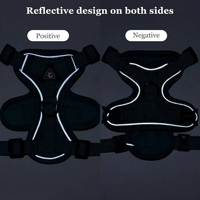 Wanheart Summer cat Chest Harness and Leash, Anti-Escape Adjustable Soft mesh cat Leash and Chest Harness Set for All Types of Cats cat Vests (Emerald, M)