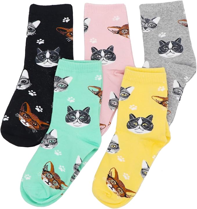 Jeasona Women's Cat Socks Cat Gifts Cute Animal Socks Dog Owl Gifts for Women