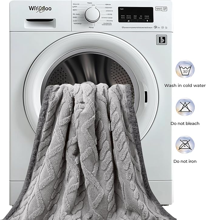 Waterproof Pet Blanket, Liquid Pee Proof Dog Blankets for Sofa Bed Couch, Reversible Sherpa Fleece Furniture Protector Cover for Small Medium Large Dogs Cats,Light Grey Medium（57" x 40"）