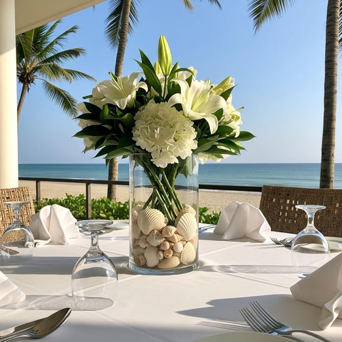 32 oz Jug of Natural Medium Seashells, 1½-3 inch Size, for Indoor Outdoor Decor, vase Filler, Candles, Art, Crafts, Aquariums, Fairy Gardens, planters, tablescapes, terrariums