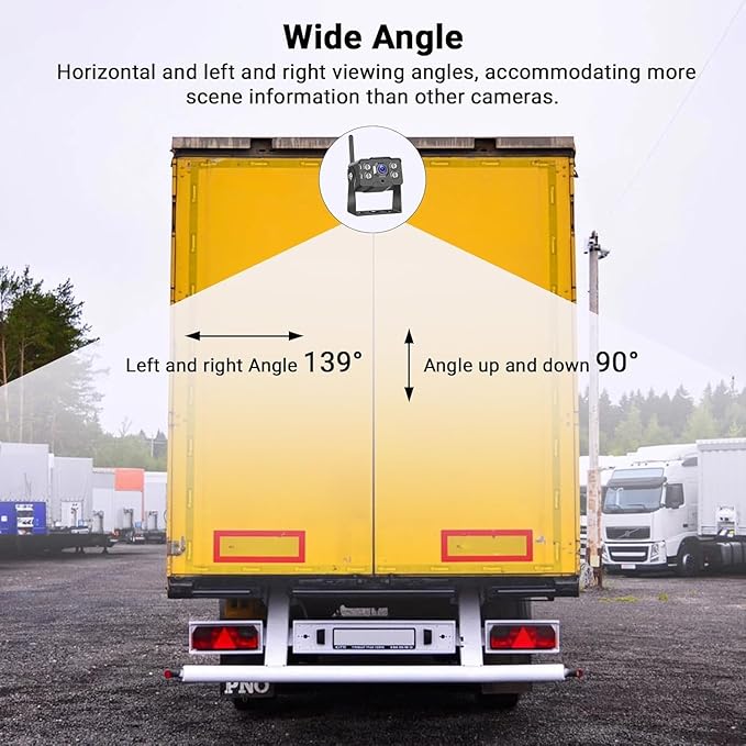 Hikity Wireless Backup Camera Trucks -7 Inch HD 1080P Rear View Camera Monitor Kit, IP68 Waterproof, 320ft Stable Signal, Wide Angle, Night Version, Plug and Play Monitor System for Car, RVs, SUVs