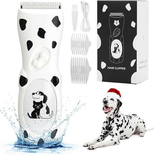 Dog Clippers Grooming Kit, Quiet Cordless Dog Trimmer, Small Electric USB Rechargeable Pet Grooming Clippers Tools for Dog Cat, Waterproof Shaver for Cats