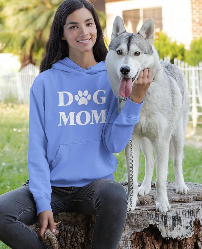 Tstars Dog Mom Hoodie for Women and Teen Girls - Dog Lover Hoodies with Paw Print - Gift for Fur Moms and Pet Owners