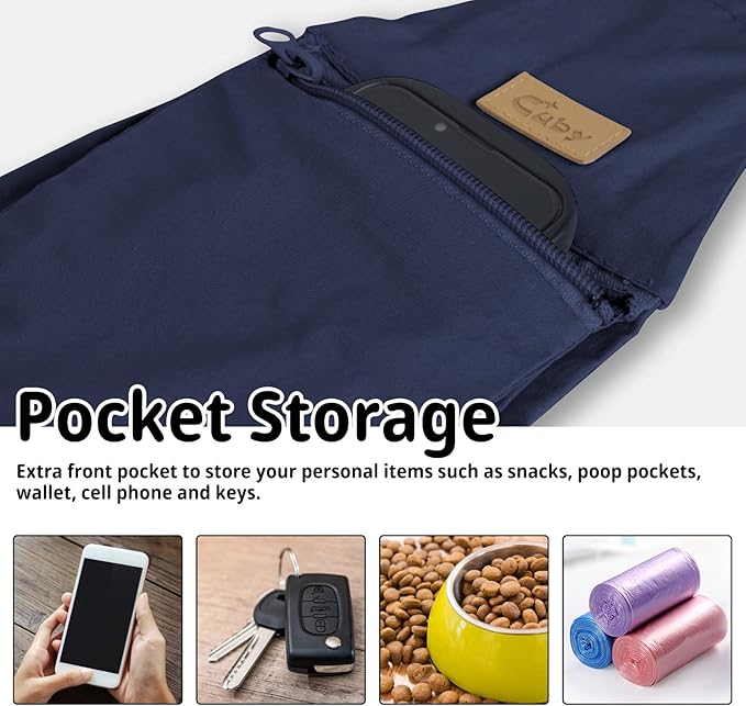 CUBY Dog and Cat Sling Carrier - Hands Free Reversible Pet Papoose Bag - Soft Pouch and Tote Design - Adjustable - Suitable for Puppy, Small Dogs, and Cats for Outdoor Travel