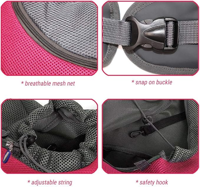 Pet Dog Sling Carrier Breathable Mesh Travel Safe Sling Bag Carrier for Dogs Cats