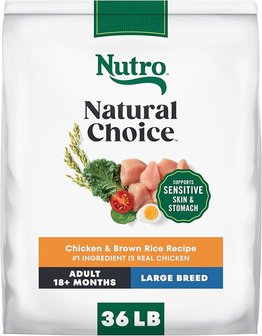 Nutro Natural Choice Chicken & Brown Rice Adult Large Breed Dog Food Dry Recipe, 36 lb. Bag