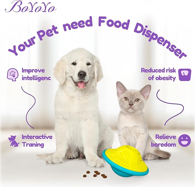 Interactive Dog Puzzle Toy for Smart, Dog Enrichment Toys to Keep Them Busy, Treat Dispensing Dogs Slow Feeder & Stimulating Dogs Toy