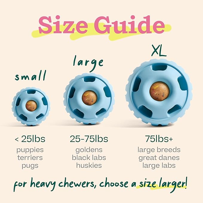 WOOF Party Pupsicle - Long-Lasting Interactive Dog Toys for Boredom - Low-Mess Design - Birthday Gifts for Dogs - XL Dog Toys - Buddy Blue