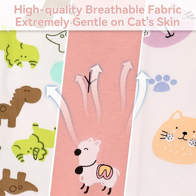 Cat Recovery Suit for Spay Abdominal Wounds Female, Onesie for Cats After Surgery, Surgery Recovery Suit Kitten Onesie for Cats Anti Licking (Cat, Medium)