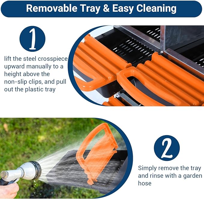 Chicken Nesting Box, 6 Hole 2 Layer Hen Nest Boxes, Roll Away Eggs Laying Boxes,Cleanable Pull Out Hen Roosting Boxes