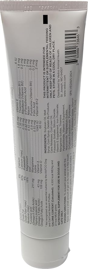 Enercal Malt Flavored High-Calorie Nutritional Supplement Oral Gel for Dogs and Cats - 4.25 oz