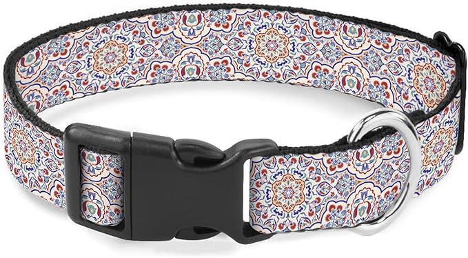 Paisley Flower Floral Mandala Dog Collar Cat Big Neck Collars Soft for Small Extra Large Heavy Duty Pet Dogs