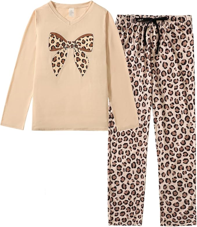 YIJIU Women's Sleepwear Long Sleeve Top and Pants Pajama Set Panda Print Nighty