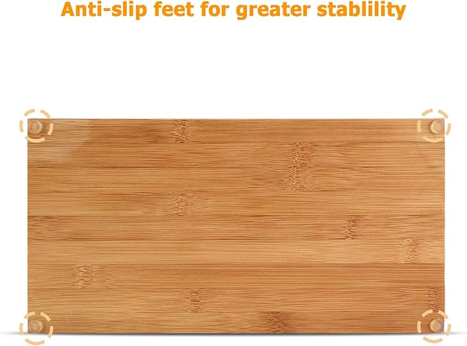 Flexzion Elevated Dog Bowl Stand Raised Dog Bowl Holder Pet Feeding Station Dish Riser 14 Oz 4.7-Inch Tall Food and Water Platform Stainless Steel Raised Food Bowl for Dogs and Cats with Wooden Stand