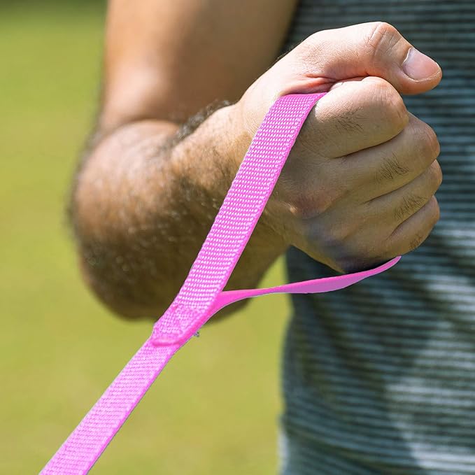 Hi Kiss Dog/Puppy Obedience Recall Training Agility Lead - 15ft 20ft 30ft 50ft 100ft Training Leash - Great for Training, Play, Camping, or Backyard - Pink 15ft
