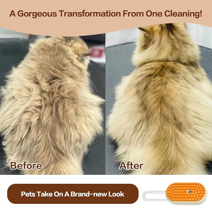 Multifunctional Steam Pet Brush, Suitable For Cats And Dogs, anti-static Cat Grooming Products (purple)