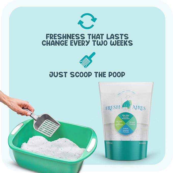 Silica Crystal Cat Litter – Unscented, Lightweight, Non-Clumping, Low Dust & Tracking, Long-Lasting Odor Control for Cats and Kittens – 6 lb Bag of Crystal Litter