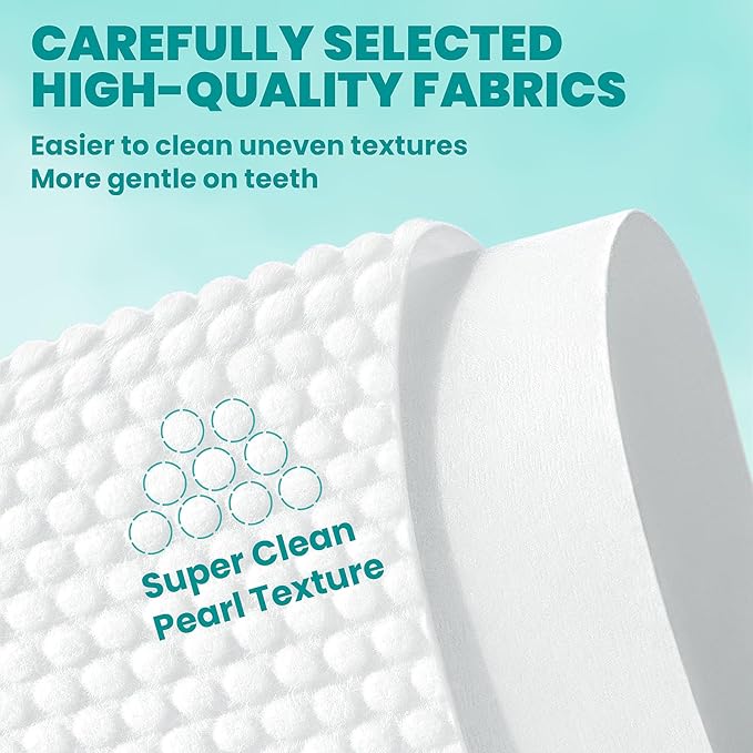 Wider Dental Care Finger Wipes 60 Counts,Teeth Cleaning Finger Wipes for Dogs & Cats,Reduces Plaque & Supports Oral Freshness, Small Animal Stain Removers, Coconut Scent