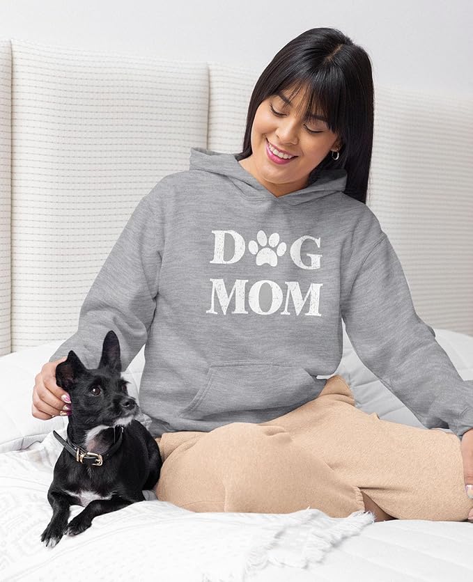 Tstars Dog Mom Hoodie for Women and Teen Girls - Dog Lover Hoodies with Paw Print - Gift for Fur Moms and Pet Owners