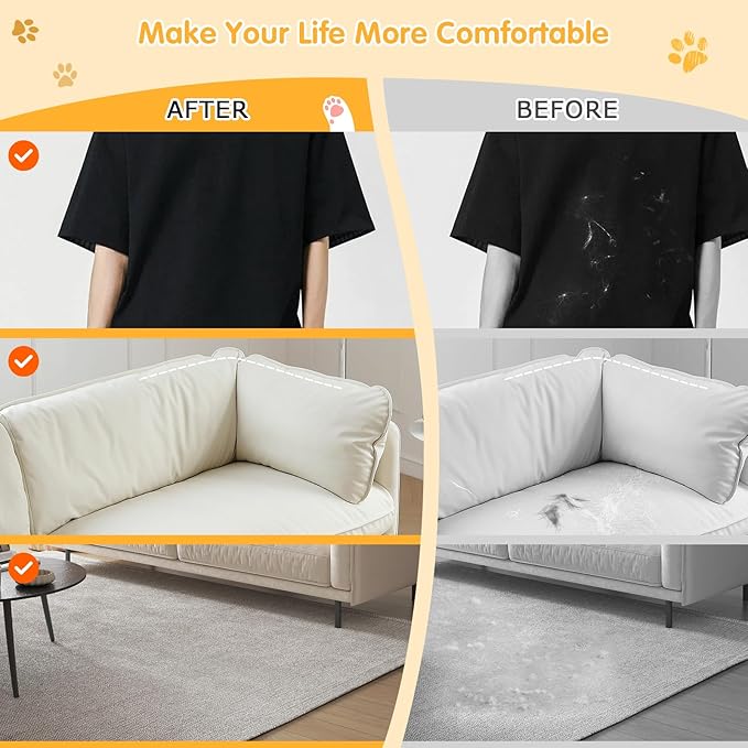 Pet Hair Removal Glove,Reusable Magic Brush Pet Hair Remover Tool for Cats & Dogs,Newly Upgraded Pet Grooming Gloves for Laundry, Carpet, Couch,Car Seat (Blue)