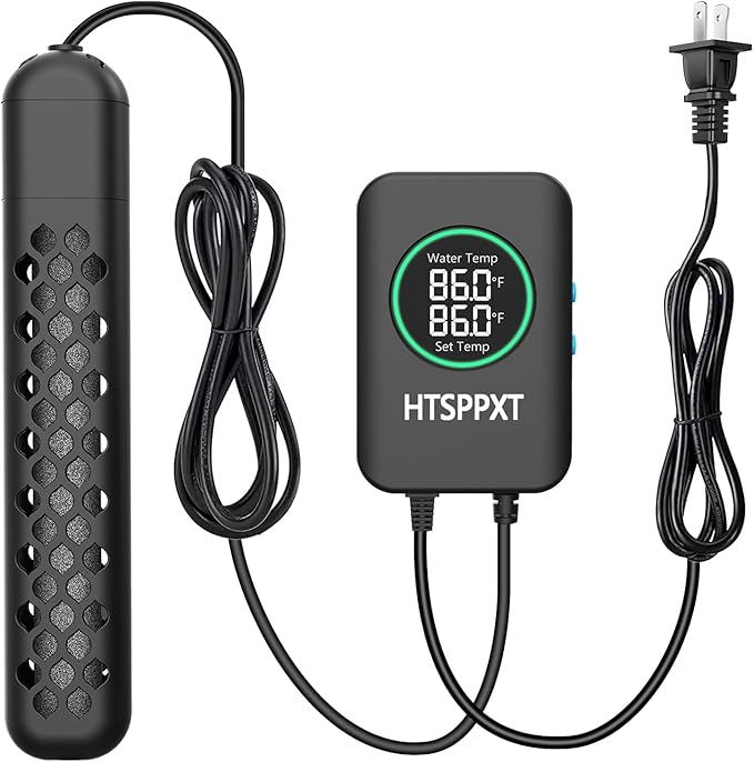 Aquarium Heater, 100W/200W/300W/500W Adjustable Fish Tank Heater with Intelligent Digital LED Controller, Overheating and Out of Water Protection for Freshwater and Saltwater Tanks