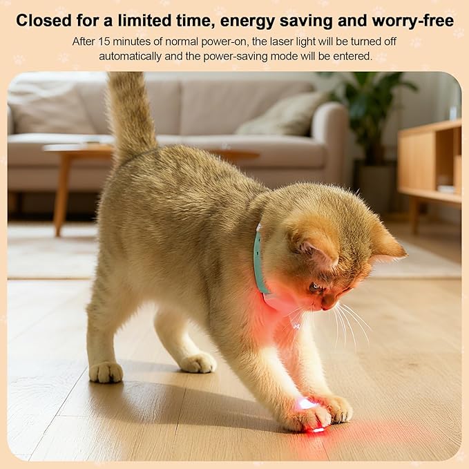 Walfront Cat Toys, Interactive Laser Cat Toys for Indoor Cats, USB Rechargeable Kitten Toy, Adjustable 9.1–13.4"(23-34cm), 2 Models & 41°Adjust Angle, Automatic Cat Toy for Chase Fun Play Exercise