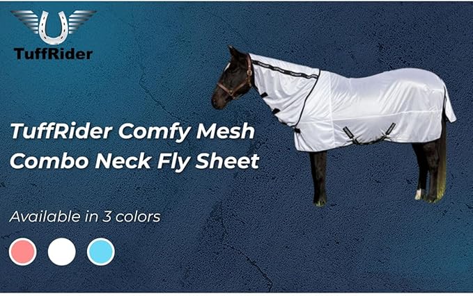TuffRider Comfy Mesh Combo Neck Fly Sheet - White - 72