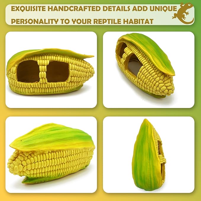 Bearded Dragon Reptile Hide Caves Corn Lizard Leopard Gecko Hideout Tank Accessories Turtle Snake Décor Amphibian Habitat Tortoise Personalized Decoration