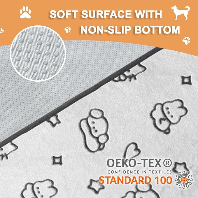 Qeils Reusable Puppy Pads, 2 Pack Washable Pee Pads for Dogs, Waterproof Non Slip Wee Wee pad, Absorbent and Leakproof Training Mats for Potty, Crate, Playpen, Bed, Sofa, 36"x 36"