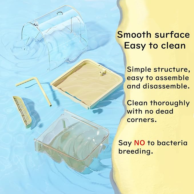 Bird Bath Shower for Cage,Bird Bathtub,Parrots Shower Accessories for Birdcage,Electric Hanging Pets Cleaning Supplies Bathtub for Parrots, Parakeets, Cockatiels, Finches, Canaries, Lovebirds