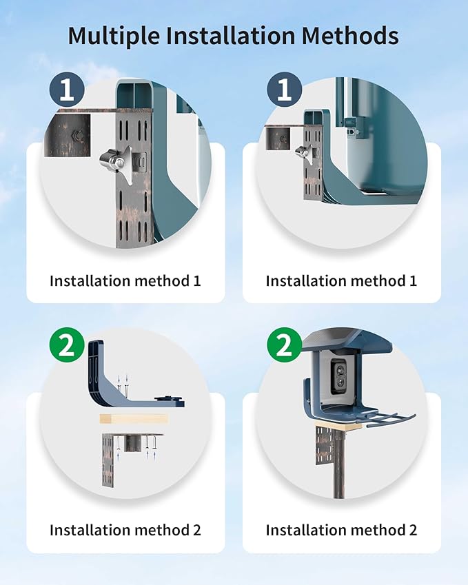 Bird Feeder Pole Stand – 104 Inch Height Feeding Station with 1-Inch Dia Heavy Duty for Hanging Feeders, Bird House Pole Mount Kit for Outdoor, Slip-Fit Connection, Copper Brushed