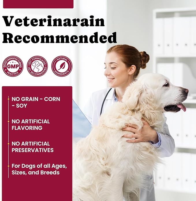 Glucosamine for Dogs Hip & Joint Support, Joint Supplement for Dogs with Chondroitin, Dog Joint Chews for Pain and Inflammation Relief for Large & Small Breeds - 60-Day Satisfaction Guarantee - 180 Ct