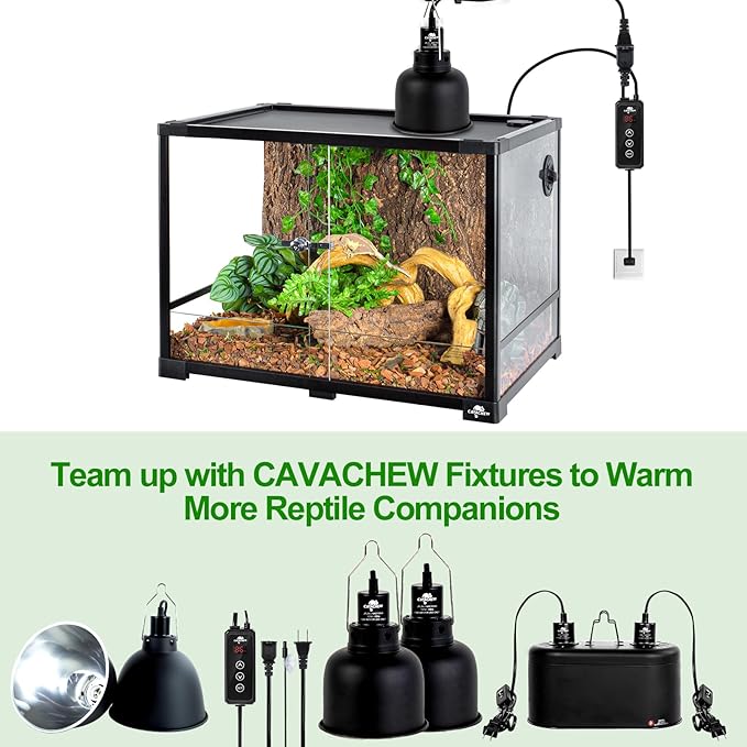 100W Reptile Heat Lamp Bulbs 2 Pack, UVA Basking Light Bulb with Simulate Natural Sunlight & E26 Base - 3000Hrs Basking Heating Lamp Bulb for Bearded Dragons, Turtles, Snakes, Lizards