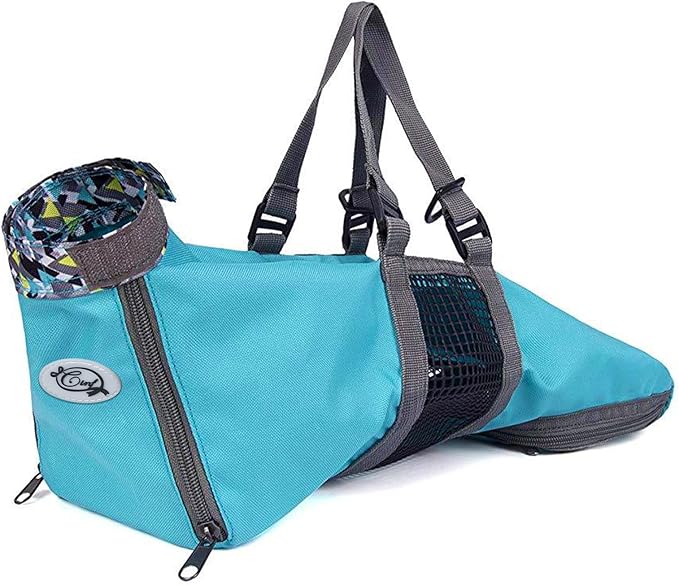 Cinf Cat Nail Clipping Cleaning Grooming Restraint Bag No Scratching Biting for Nail Trimming Injecting Examining(Blue,L)