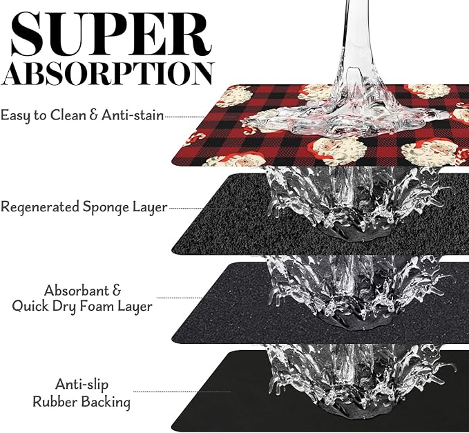 Dog Cat Food Mats for Floors, Absorbent Dog Bowl Mats for Food and Water, Quick Dry Pet Food Mat Non-Slip Dog Accessories Pet Supplies