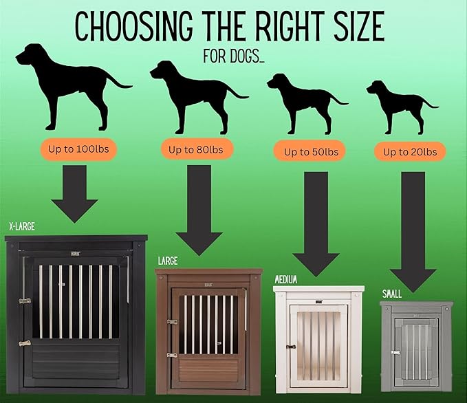 New Age Pet ECOFLEX Dog Crate End Table - Furniture-Style Pet Crate for Crate Trained Dogs - Stainless Steel Tubing & a Latched Closure - 10 Year Manufacturer's Warranty, Medium, Brown