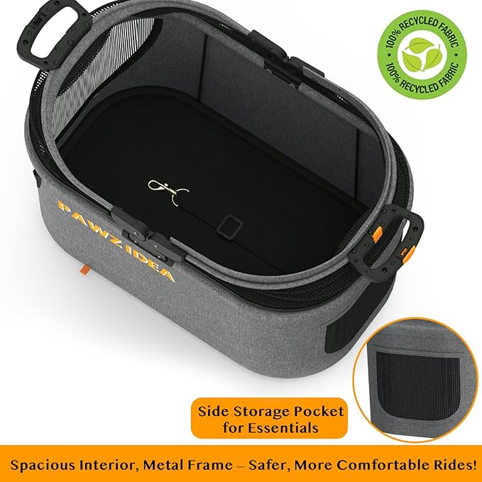 PAWZIDEA Pet Stroller 4 in 1, Dog Strollers for Small/Medium Dogs with Detachable Carrier Easy Lock Canopy, Seatbelt Puppy Car Seat, Cozy House, Foldable & Lightweight Jogger Cat Stroller, 4 Wheels