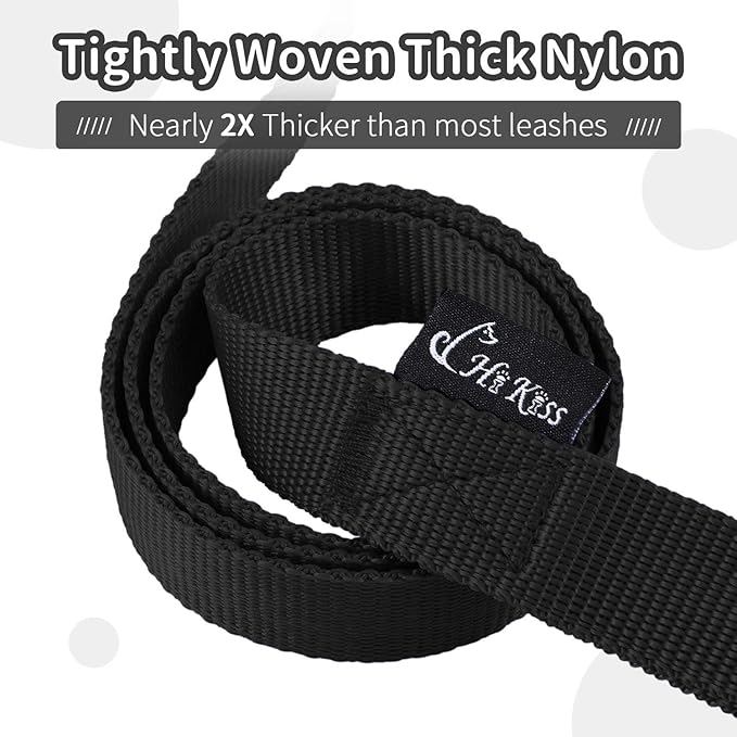 HIKISS Long Dog Leash Obedience Recall Training Agility Lead with Thickening Material for Large Dog - 15ft 20ft 30ft 50ft 100ft Training Leash(Black 100ft)