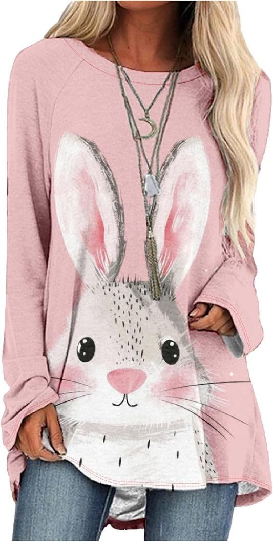 MARSVOVO Women Novelty Graphic Plus Size Sweater Crewneck Long Sleeve Cute Printed Loose Fit Casual Fall Sweaters Top