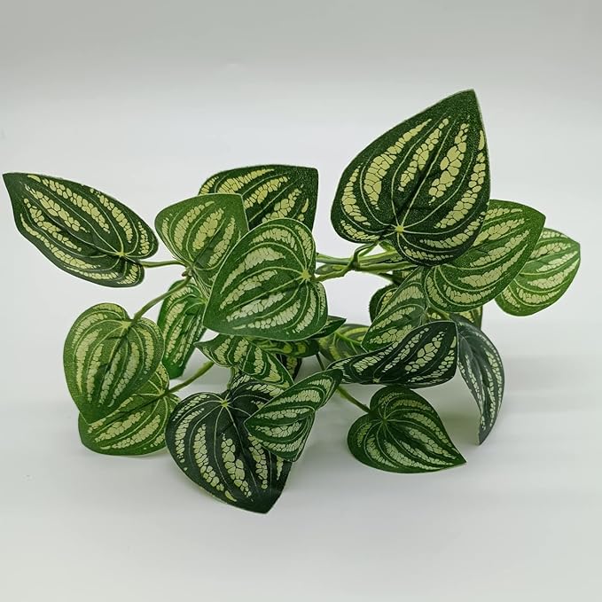 Reptile Plants for Bearded Dragon Tank Accessories, Terrarium Plant Artificial Decor for Snake Cage, Fake Plant for Leopard Gecko Habitat, Lizard Chameleon Ball Pythons (Group ABN)