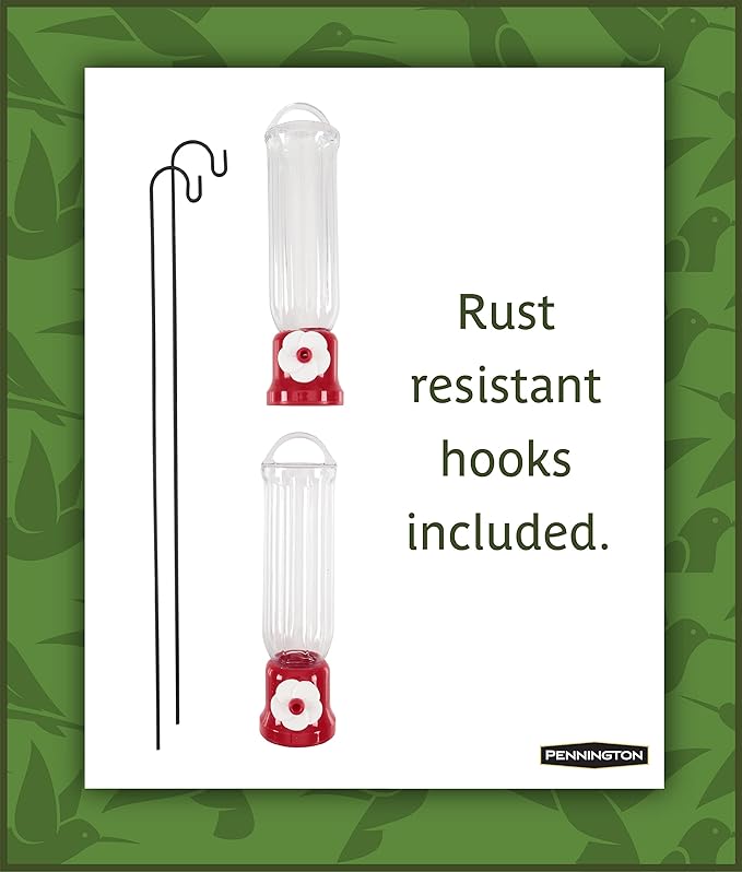 Pennington Planter Hummingbird Feeder 2 Pack 2.3 Ounce Capacity