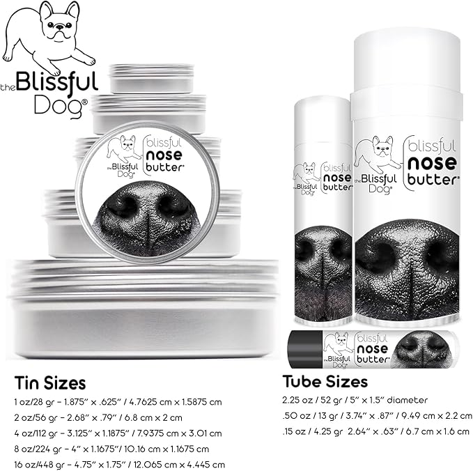 The Blissful Dog Olde English Bulldogge Unscented Nose Butter - Dog Nose Butter, 0.15 Ounce