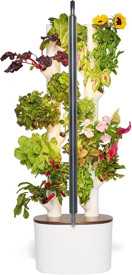 Gardyn Studio Hydroponics Growing System Kit & Vertical Indoor Garden Planter | Smart Herb Garden | Includes 16 Non-GMO Indoor Plants, Herbs, Vegetables & LED Grow Light for Your Home Gardening System