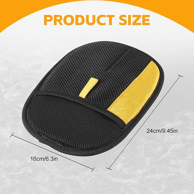 Pet Hair Remover Gloves for Cats & Dogs, 2025 Upgraded Electrostatic Grooming Gloves – Reusable Pet Hair Remover Tool for Couch Carpet Car Seat & Clothing, Easy to Clean (2Pcs)