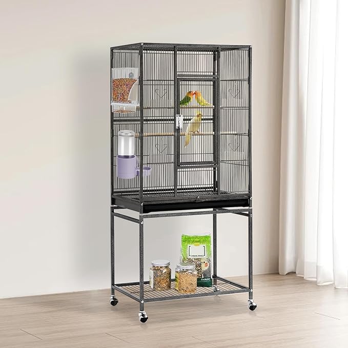 No Mess Bird Feeder Water Dispenser Set, Bird Feeder for Cage, Cage Accessories for Cockatiels, Finches, Budgies and Canaries