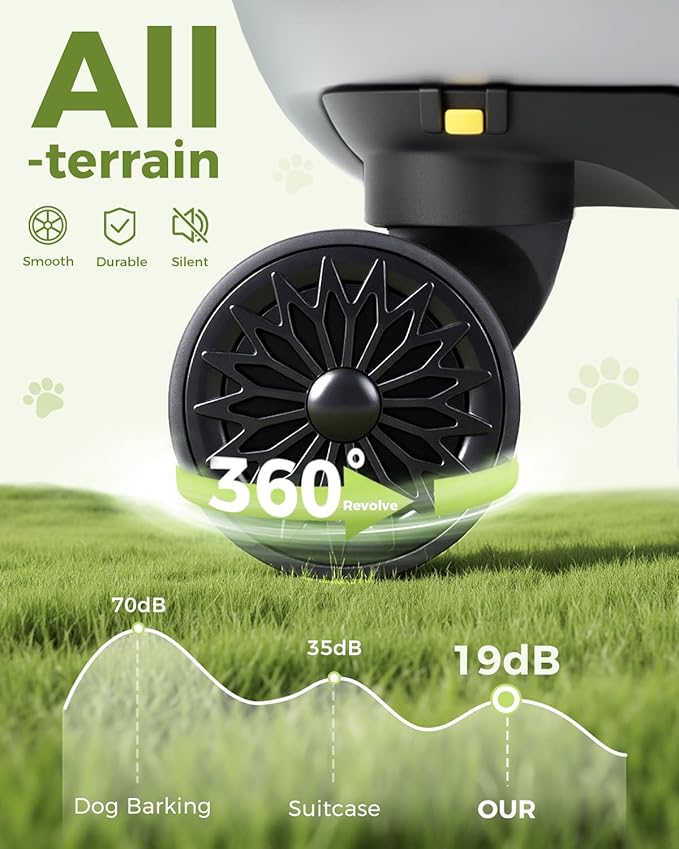 Lekereise Cat Carrier with Wheels (Gray), 180° Wide Open Rolling Cat Carrier for Road Trips, Car Trunk-Fit & Stable Base for Long-Distance Travel, Portable Pet Carrier for Cats Up to 15 lbs